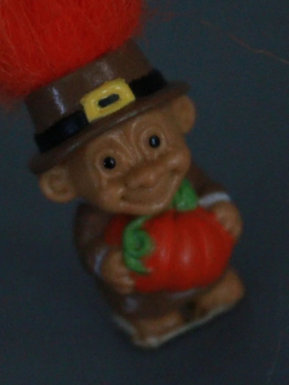 Vintage Russ Thanksgiving Themed Troll Mini Figurine